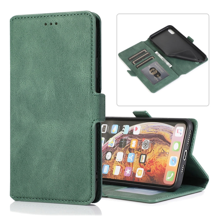 Cierre de cierre magnético retro Estuche de cuero con tapa horizontal con soporte y ranuras para tarjetas y marco de fotos y billetera, For iPhone 6, For iPhone 6 Plus, For iPhone SE 2022 / SE 2020 / 8 / 7, For iPhone 8 Plus / 7 Plus, For iPhone 11    ...