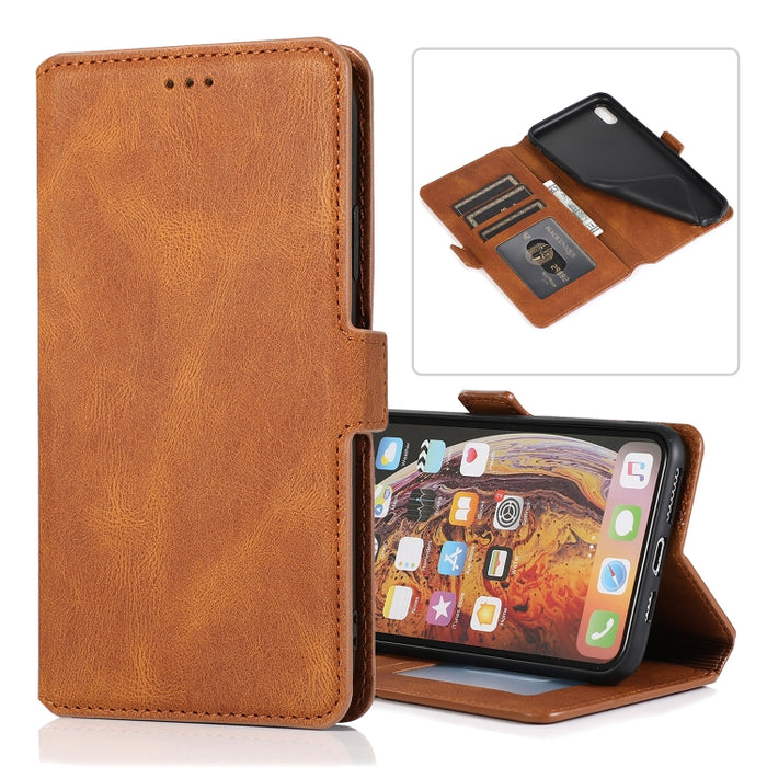 Cierre de cierre magnético retro Estuche de cuero con tapa horizontal con soporte y ranuras para tarjetas y marco de fotos y billetera, For iPhone 6, For iPhone 6 Plus, For iPhone SE 2022 / SE 2020 / 8 / 7, For iPhone 8 Plus / 7 Plus, For iPhone 11    ...