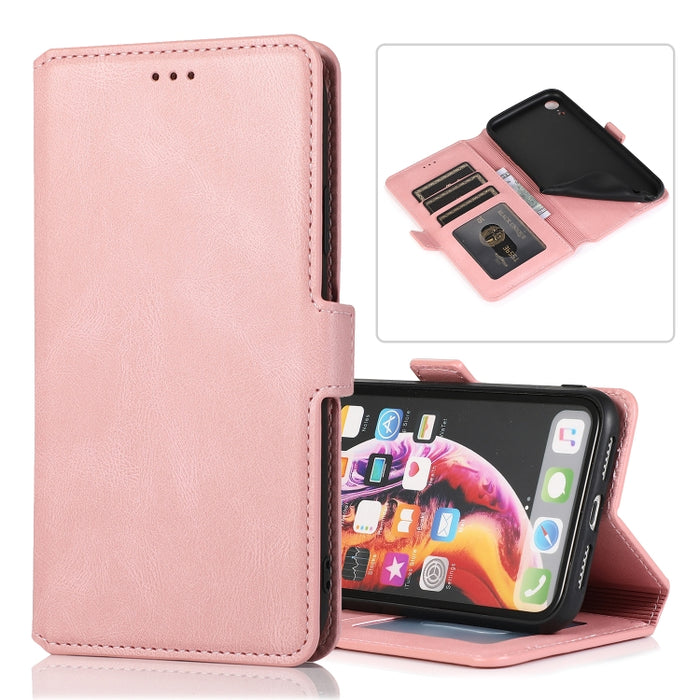 Cierre de cierre magnético retro Estuche de cuero con tapa horizontal con soporte y ranuras para tarjetas y marco de fotos y billetera, For iPhone 6, For iPhone 6 Plus, For iPhone SE 2022 / SE 2020 / 8 / 7, For iPhone 8 Plus / 7 Plus, For iPhone 11    ...