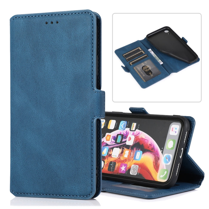 Cierre de cierre magnético retro Estuche de cuero con tapa horizontal con soporte y ranuras para tarjetas y marco de fotos y billetera, For iPhone 6, For iPhone 6 Plus, For iPhone SE 2022 / SE 2020 / 8 / 7, For iPhone 8 Plus / 7 Plus, For iPhone 11    ...