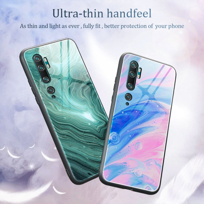Estuche protector de vidrio con patrón de mármol, For Xiaomi Mi Note 10, For Xiaomi Mi CC9 / A3 Lite, For Xiaomi Redmi 9A, For Xiaomi Redmi K20 / K20 Pro / Mi 9T, For Xiaomi Redmi Note 9, For Xiaomi Redmi Note 9S / Note 9 Pro, For Xiaomi Redmi Note 8 P...