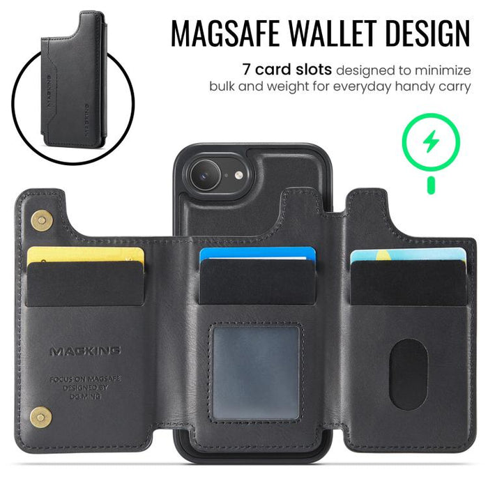 MAGKING K3 Series MagSafe RFID Card Bag Detachable Phone Case, For iPhone 17e / 16e, For iPhone 17, For iPhone 16 Pro Max, For iPhone 16 Pro, For iPhone 16 Plus, For iPhone 16