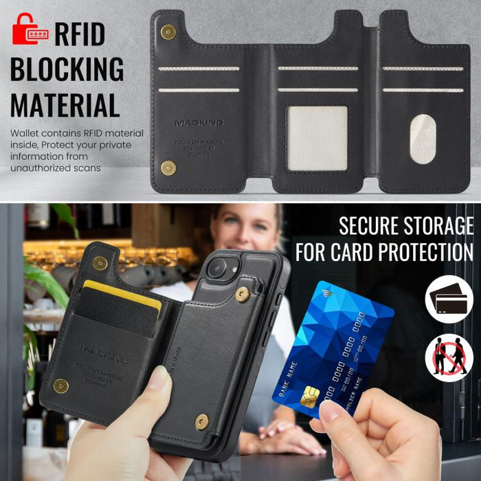 MAGKING K3 Series MagSafe RFID Card Bag Detachable Phone Case, For iPhone 17e / 16e, For iPhone 17, For iPhone 16 Pro Max, For iPhone 16 Pro, For iPhone 16 Plus, For iPhone 16