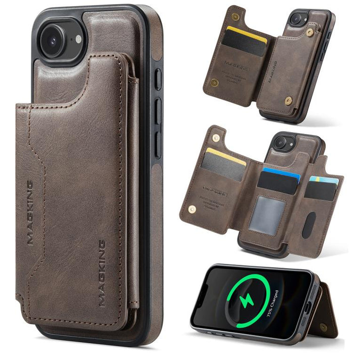 MAGKING K3 Series MagSafe RFID Card Bag Detachable Phone Case, For iPhone 17e / 16e, For iPhone 17, For iPhone 16 Pro Max, For iPhone 16 Pro, For iPhone 16 Plus, For iPhone 16