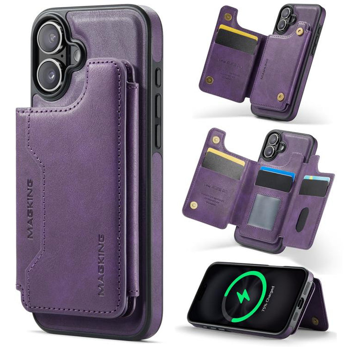 MAGKING K3 Series MagSafe RFID Card Bag Detachable Phone Case, For iPhone 17e / 16e, For iPhone 17, For iPhone 16 Pro Max, For iPhone 16 Pro, For iPhone 16 Plus, For iPhone 16