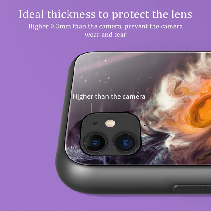 Estuche protector de vidrio con patrón de mármol