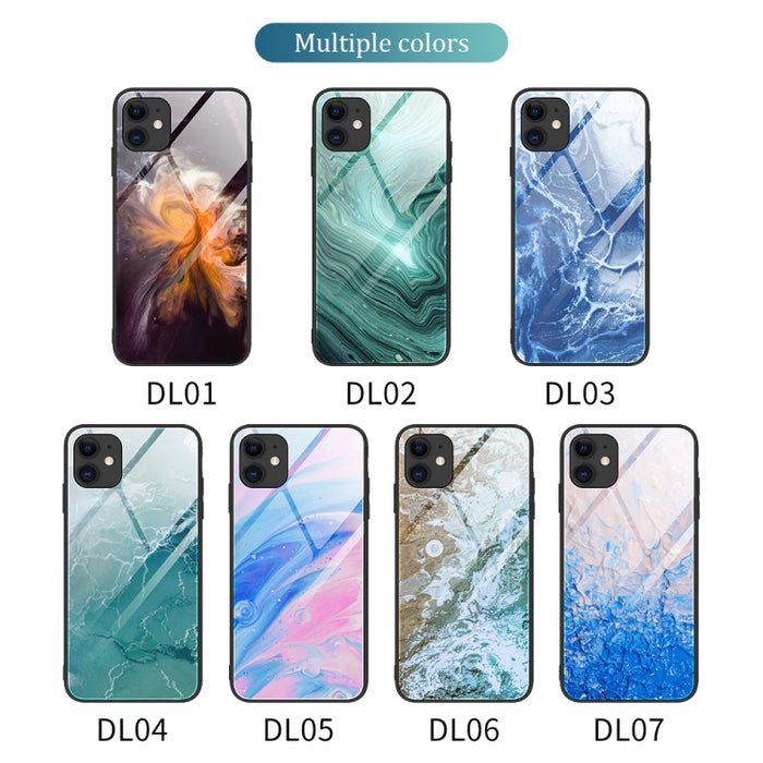 Estuche protector de vidrio con patrón de mármol