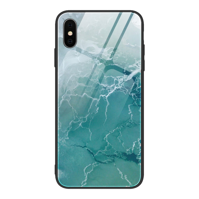 Estuche protector de vidrio con patrón de mármol