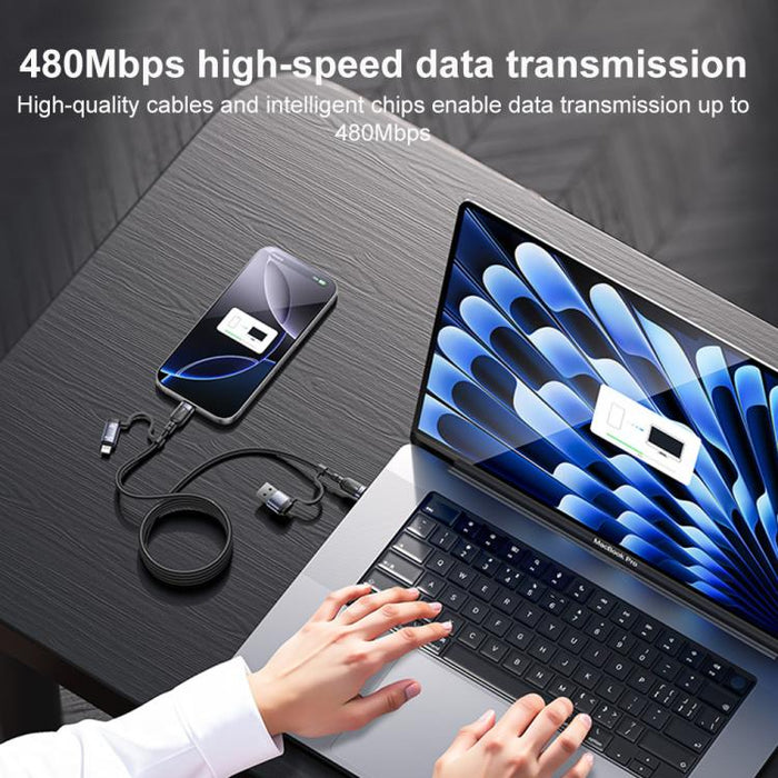 Yesido CA200 1.2m 60W USB / Type-C to Type-C / 8 Pin Fast Charging Data Cable, CA200