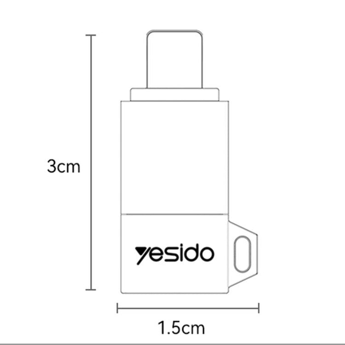 Yesido GS28 8 Pin Female to Type-C Male 60W Charging Adapter, GS28