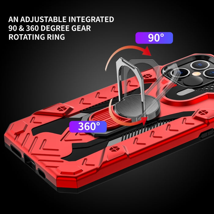 Iron Knight Series 2 en 1 PC + Funda de teléfono TPU con soporte para anillo