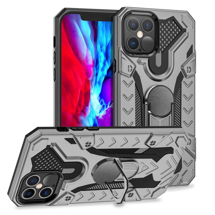 Iron Knight Series 2 en 1 PC + Funda de teléfono TPU con soporte para anillo
