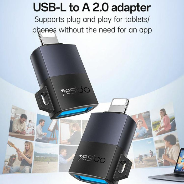 Yesido GS32 USB 2.0 Female to 8 Pin Male 480Mbps Charging Adapter, GS32