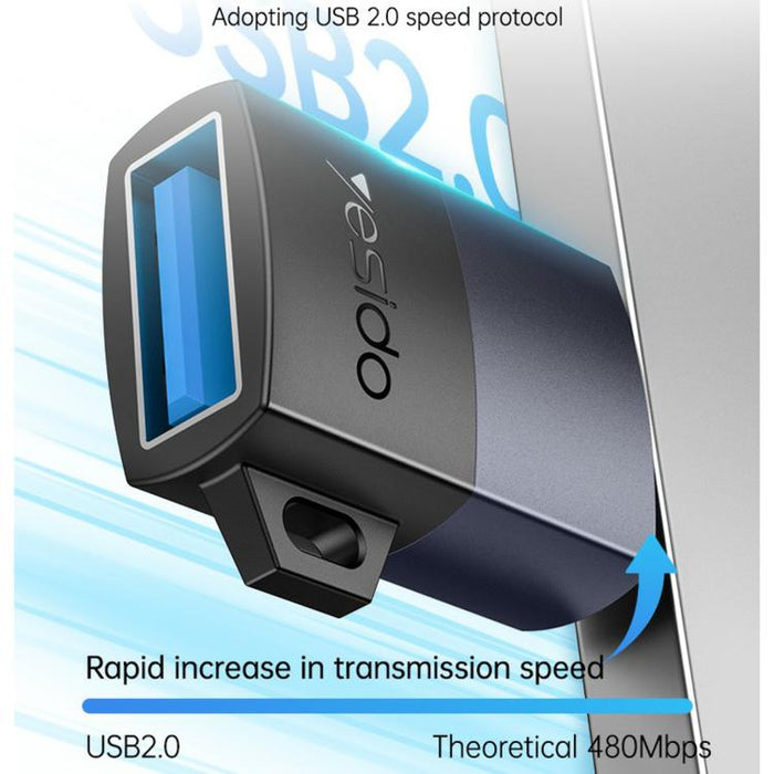 Yesido GS32 USB 2.0 Female to 8 Pin Male 480Mbps Charging Adapter, GS32
