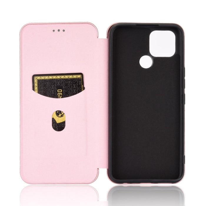 Textura de fibra de carbono Flip horizontal magnético TPU + PC + Funda de cuero PU con ranura para tarjeta, For OPPO Realme V3, For Samsung Galaxy A42 5G, For Vivo Y20 / Y20i (Indian), For Xiaomi Poco X3 NFC, For Xiaomi Redmi K30 Ultra