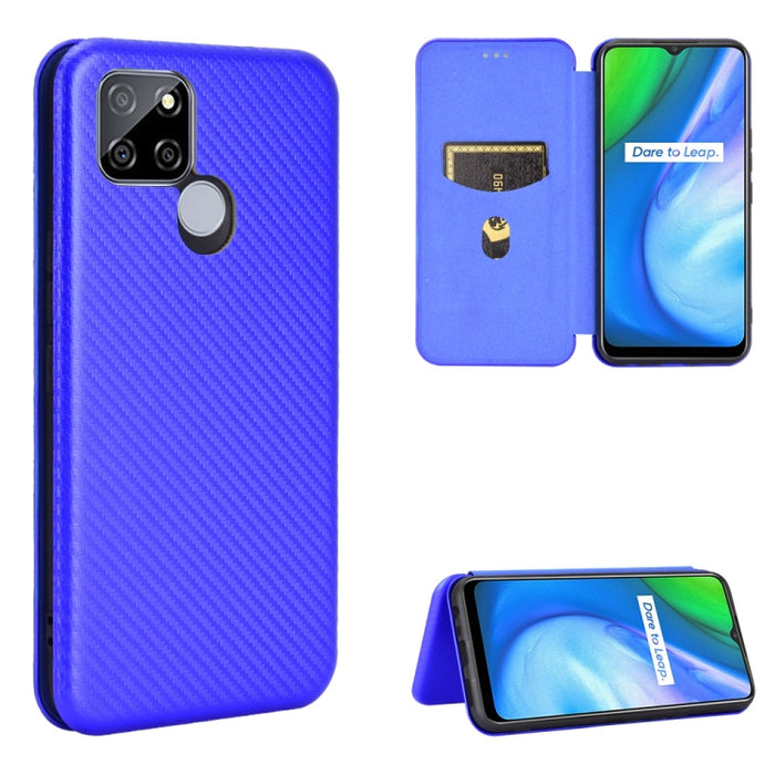 Textura de fibra de carbono Flip horizontal magnético TPU + PC + Funda de cuero PU con ranura para tarjeta, For OPPO Realme V3, For Samsung Galaxy A42 5G, For Vivo Y20 / Y20i (Indian), For Xiaomi Poco X3 NFC, For Xiaomi Redmi K30 Ultra