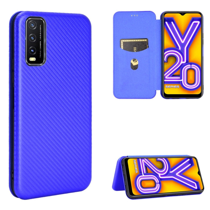 Textura de fibra de carbono Flip horizontal magnético TPU + PC + Funda de cuero PU con ranura para tarjeta, For OPPO Realme V3, For Samsung Galaxy A42 5G, For Vivo Y20 / Y20i (Indian), For Xiaomi Poco X3 NFC, For Xiaomi Redmi K30 Ultra