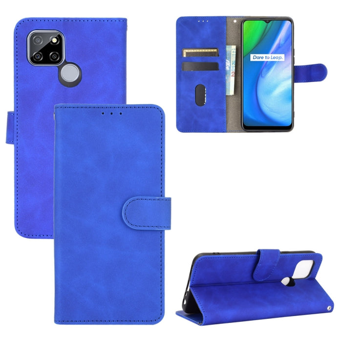Funda de piel sintética con textura de piel de becerro con tapa horizontal y hebilla magnética con soporte, ranuras para tarjetas y cartera, For OPPO Realme V3, For OPPO Realme X7, For Samsung Galaxy A42 5G, For Vivo Y20 / Y20i (Indian)                ...