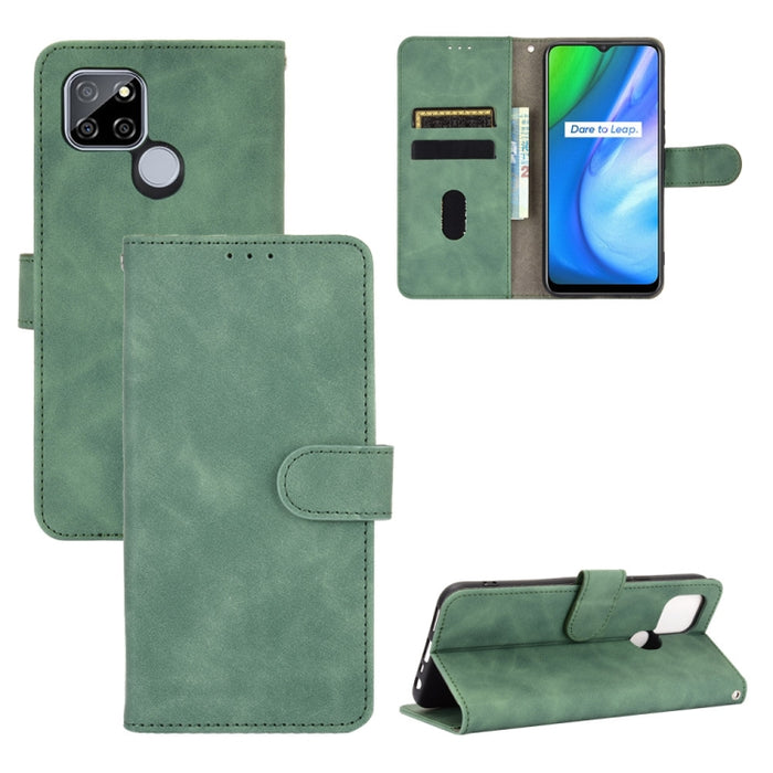 Funda de piel sintética con textura de piel de becerro con tapa horizontal y hebilla magnética con soporte, ranuras para tarjetas y cartera, For OPPO Realme V3, For OPPO Realme X7, For Samsung Galaxy A42 5G, For Vivo Y20 / Y20i (Indian)                ...