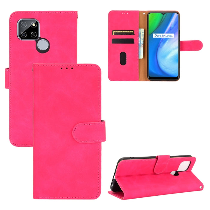 Funda de piel sintética con textura de piel de becerro con tapa horizontal y hebilla magnética con soporte, ranuras para tarjetas y cartera, For OPPO Realme V3, For OPPO Realme X7, For Samsung Galaxy A42 5G, For Vivo Y20 / Y20i (Indian)                ...