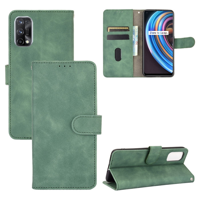 Funda de piel sintética con textura de piel de becerro con tapa horizontal y hebilla magnética con soporte, ranuras para tarjetas y cartera, For OPPO Realme V3, For OPPO Realme X7, For Samsung Galaxy A42 5G, For Vivo Y20 / Y20i (Indian)                ...