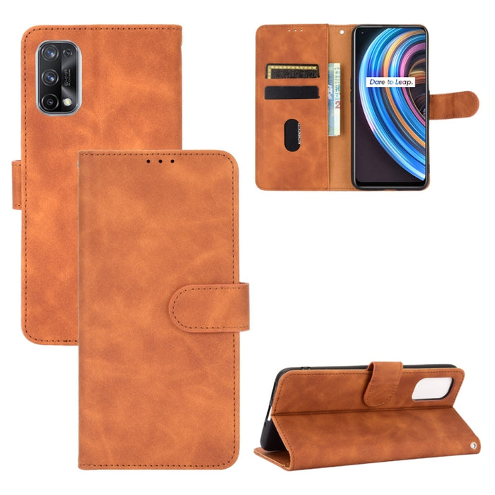 Funda de piel sintética con textura de piel de becerro con tapa horizontal y hebilla magnética con soporte, ranuras para tarjetas y cartera, For OPPO Realme V3, For OPPO Realme X7, For Samsung Galaxy A42 5G, For Vivo Y20 / Y20i (Indian)                ...