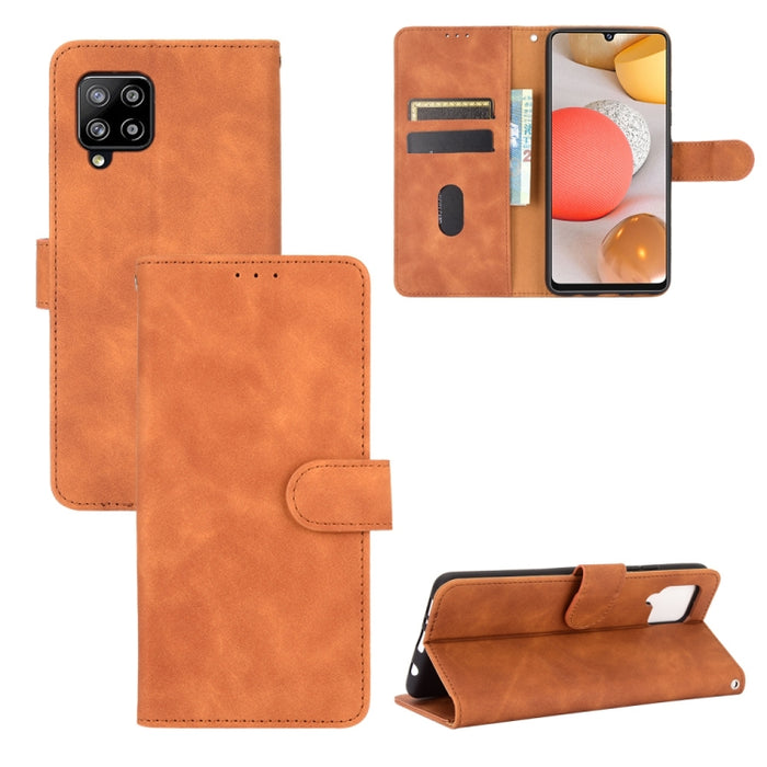 Funda de piel sintética con textura de piel de becerro con tapa horizontal y hebilla magnética con soporte, ranuras para tarjetas y cartera, For OPPO Realme V3, For OPPO Realme X7, For Samsung Galaxy A42 5G, For Vivo Y20 / Y20i (Indian)                ...