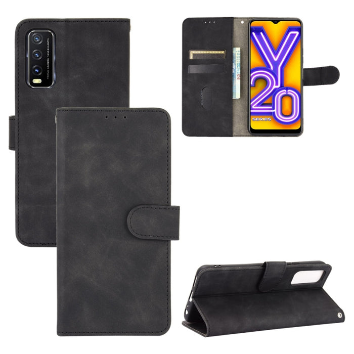 Funda de piel sintética con textura de piel de becerro con tapa horizontal y hebilla magnética con soporte, ranuras para tarjetas y cartera, For OPPO Realme V3, For OPPO Realme X7, For Samsung Galaxy A42 5G, For Vivo Y20 / Y20i (Indian)                ...