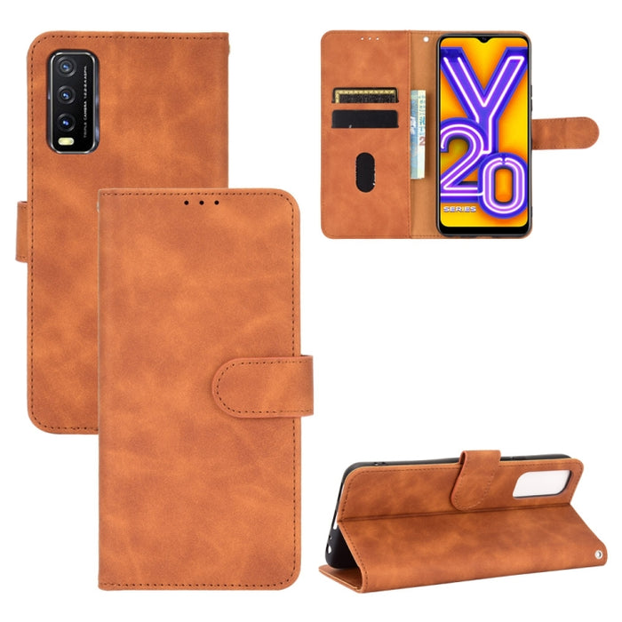 Funda de piel sintética con textura de piel de becerro con tapa horizontal y hebilla magnética con soporte, ranuras para tarjetas y cartera, For OPPO Realme V3, For OPPO Realme X7, For Samsung Galaxy A42 5G, For Vivo Y20 / Y20i (Indian)                ...