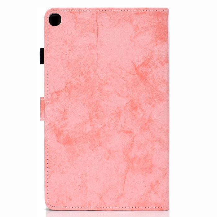 Estuche de cuero con textura de tela estilo mármol con soporte y ranura para tarjeta y ranura para bolígrafo y tira antideslizante