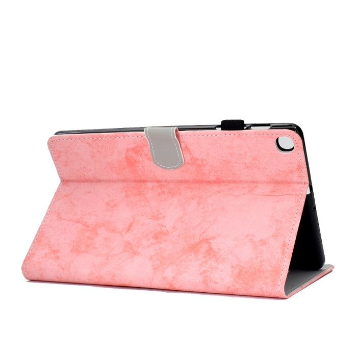 Estuche de cuero con textura de tela estilo mármol con soporte y ranura para tarjeta y ranura para bolígrafo y tira antideslizante