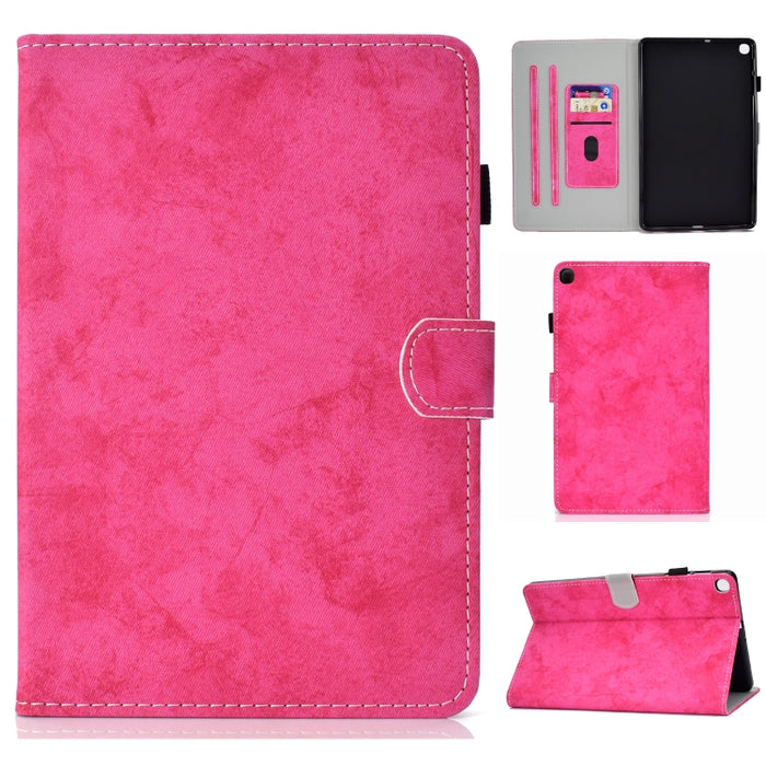 Estuche de cuero con textura de tela estilo mármol con soporte y ranura para tarjeta y ranura para bolígrafo y tira antideslizante