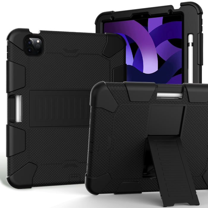 Funda protectora de silicona bicolor a prueba de golpes con soporte