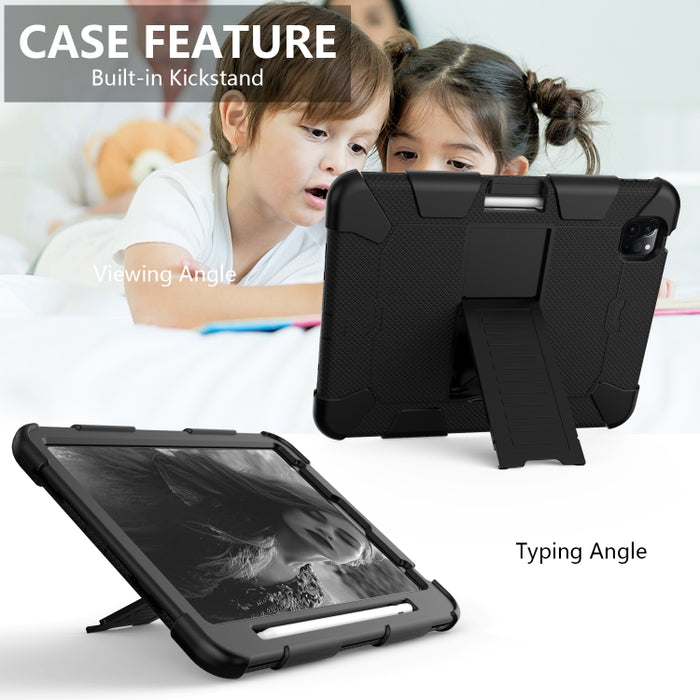 Funda protectora de silicona bicolor a prueba de golpes con soporte