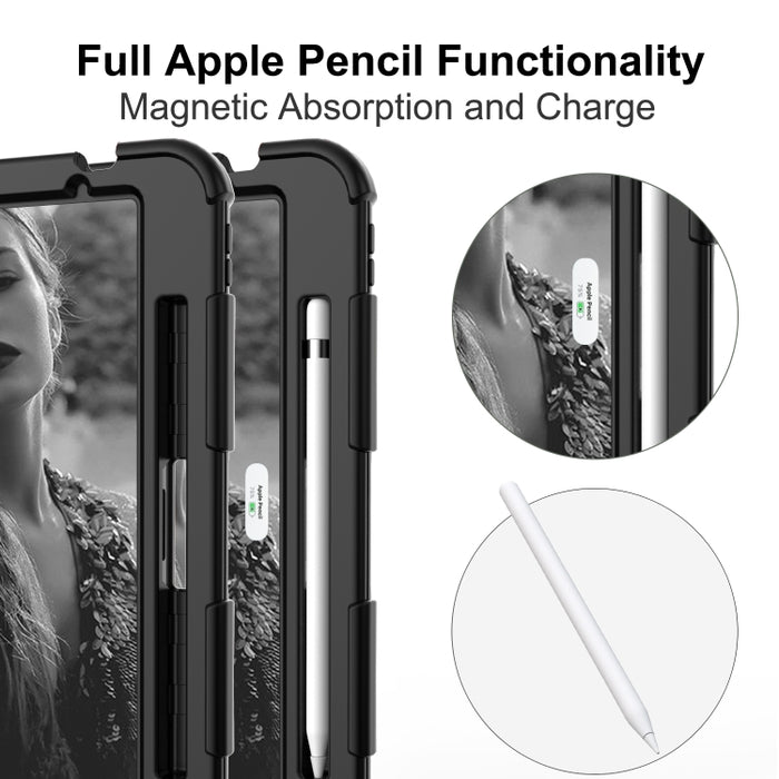 Funda protectora de silicona bicolor a prueba de golpes con soporte