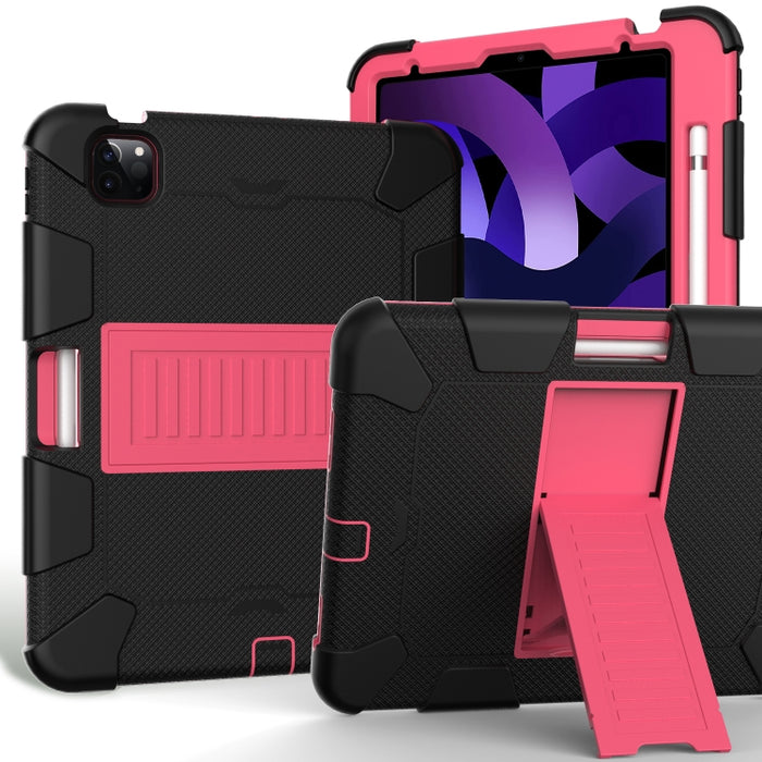 Funda protectora de silicona bicolor a prueba de golpes con soporte