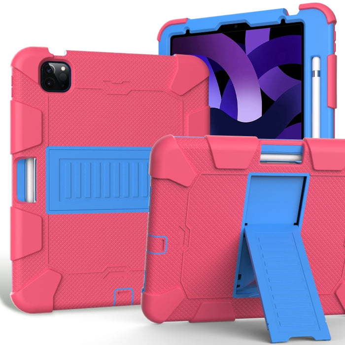 Funda protectora de silicona bicolor a prueba de golpes con soporte