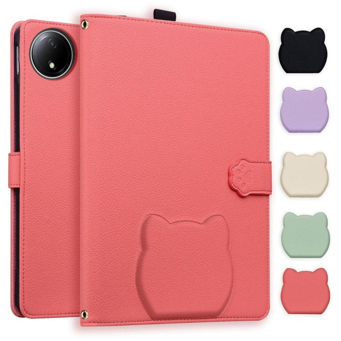 Funda para tablet de piel de lichi con tacto de piel de gato, For Xiaomi Redmi Pad 2 SE 9.7 2026, For Xiaomi Pad 8 / 8 Pro 7 / 7 Pro, For Xiaomi Redmi Pad 2 Pro / Pro / Poco Pad, For Xiaomi Redmi K Pad, For Xiaomi Redmi Pad 2, For Xiaomi Redmi Pad SE 8.7