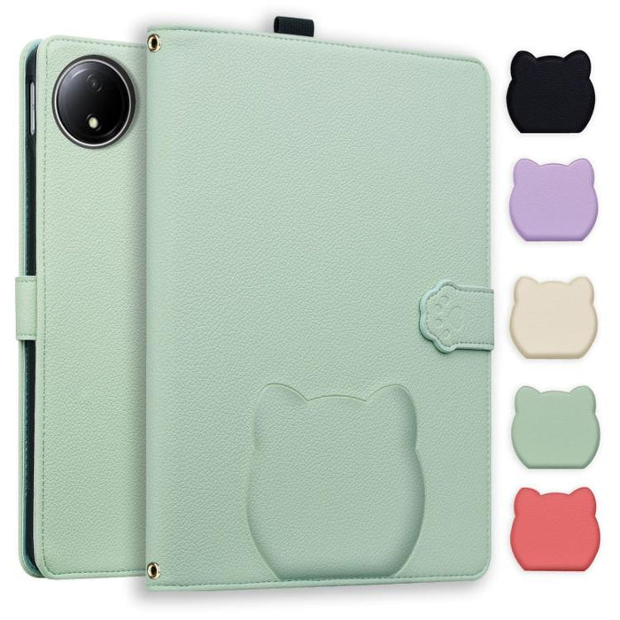 Funda para tablet de piel de lichi con tacto de piel de gato, For Xiaomi Redmi Pad 2 SE 9.7 2026, For Xiaomi Pad 8 / 8 Pro 7 / 7 Pro, For Xiaomi Redmi Pad 2 Pro / Pro / Poco Pad, For Xiaomi Redmi K Pad, For Xiaomi Redmi Pad 2, For Xiaomi Redmi Pad SE 8.7