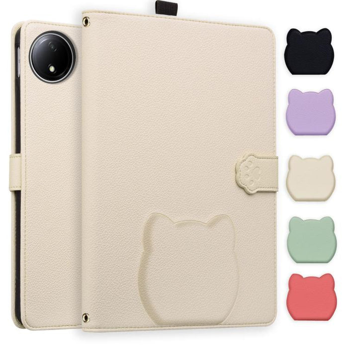 Funda para tablet de piel de lichi con tacto de piel de gato, For Xiaomi Redmi Pad 2 SE 9.7 2026, For Xiaomi Pad 8 / 8 Pro 7 / 7 Pro, For Xiaomi Redmi Pad 2 Pro / Pro / Poco Pad, For Xiaomi Redmi K Pad, For Xiaomi Redmi Pad 2, For Xiaomi Redmi Pad SE 8.7