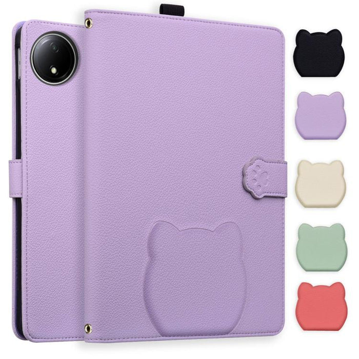 Funda para tablet de piel de lichi con tacto de piel de gato, For Xiaomi Redmi Pad 2 SE 9.7 2026, For Xiaomi Pad 8 / 8 Pro 7 / 7 Pro, For Xiaomi Redmi Pad 2 Pro / Pro / Poco Pad, For Xiaomi Redmi K Pad, For Xiaomi Redmi Pad 2, For Xiaomi Redmi Pad SE 8.7