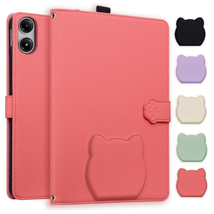 Funda para tablet de piel de lichi con tacto de piel de gato, For Xiaomi Redmi Pad 2 SE 9.7 2026, For Xiaomi Pad 8 / 8 Pro 7 / 7 Pro, For Xiaomi Redmi Pad 2 Pro / Pro / Poco Pad, For Xiaomi Redmi K Pad, For Xiaomi Redmi Pad 2, For Xiaomi Redmi Pad SE 8.7