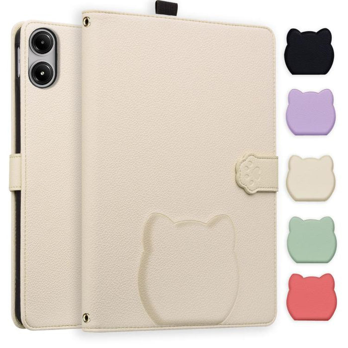Funda para tablet de piel de lichi con tacto de piel de gato, For Xiaomi Redmi Pad 2 SE 9.7 2026, For Xiaomi Pad 8 / 8 Pro 7 / 7 Pro, For Xiaomi Redmi Pad 2 Pro / Pro / Poco Pad, For Xiaomi Redmi K Pad, For Xiaomi Redmi Pad 2, For Xiaomi Redmi Pad SE 8.7
