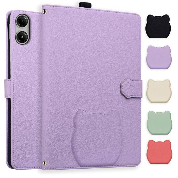 Funda para tablet de piel de lichi con tacto de piel de gato, For Xiaomi Redmi Pad 2 SE 9.7 2026, For Xiaomi Pad 8 / 8 Pro 7 / 7 Pro, For Xiaomi Redmi Pad 2 Pro / Pro / Poco Pad, For Xiaomi Redmi K Pad, For Xiaomi Redmi Pad 2, For Xiaomi Redmi Pad SE 8.7
