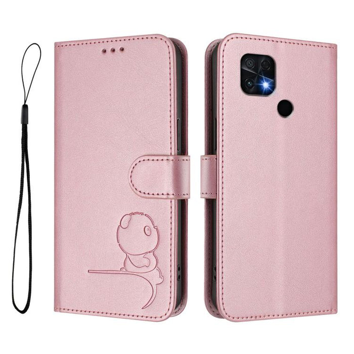 Funda de cuero RFID para teléfono con relieve de panda y cordón, For Xiaomi Poco M4 Pro 4G, For Xiaomi Poco X4 Pro 5G