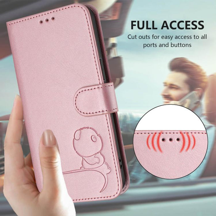 Funda de cuero RFID para teléfono con relieve de panda y cordón, For Xiaomi Poco M4 Pro 4G, For Xiaomi Poco X4 Pro 5G