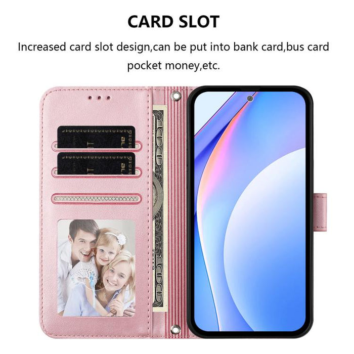 Funda de cuero RFID para teléfono con relieve de panda y cordón, For Redmi 11A / Xiaomi Poco C55, For Redmi Note 12 Pro 5G Global / India, For Redmi Note 12 5G Global / India