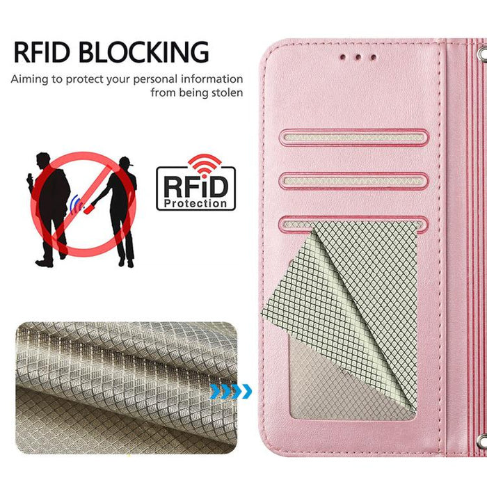 Funda de cuero RFID para teléfono con relieve de panda y cordón, For Redmi 11A / Xiaomi Poco C55, For Redmi Note 12 Pro 5G Global / India, For Redmi Note 12 5G Global / India