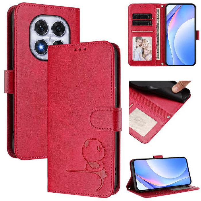 Funda de cuero RFID para teléfono con relieve de panda y cordón, For Redmi A7 Pro 171mm / Poco C85x 5G, For Redmi Turbo 5 Max / Poco X8 Pro Max, For Redmi Turbo 5 / Poco X8 Pro 5G, For Redmi Note 15 Pro+ 5G Global 163.3mm                               ...