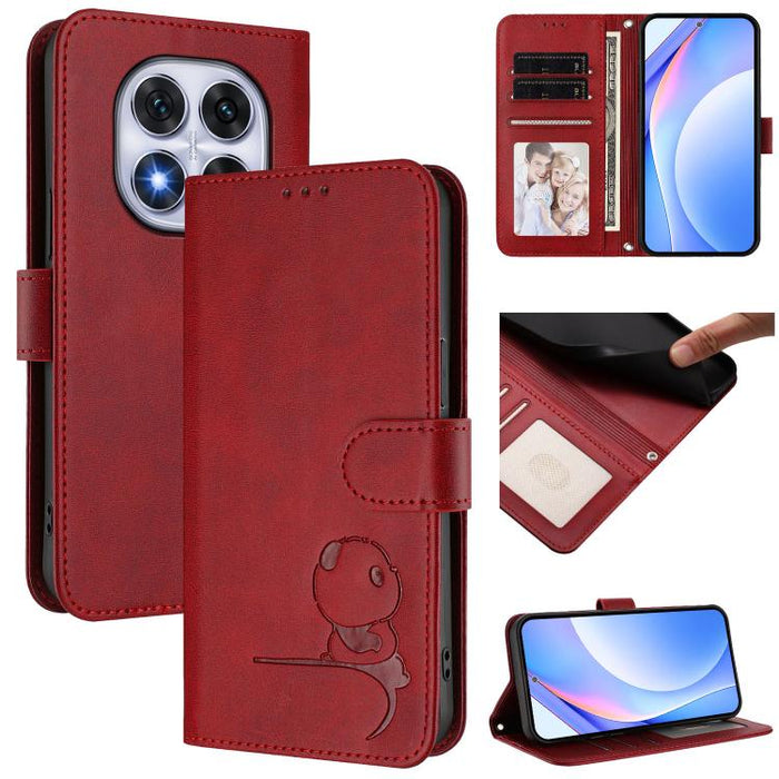Funda de cuero RFID para teléfono con relieve de panda y cordón, For Redmi A7 Pro 171mm / Poco C85x 5G, For Redmi Turbo 5 Max / Poco X8 Pro Max, For Redmi Turbo 5 / Poco X8 Pro 5G, For Redmi Note 15 Pro+ 5G Global 163.3mm                               ...